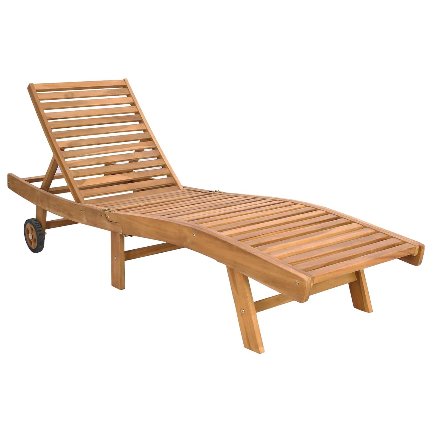 Sun Lounger Brown and Beige Polyester