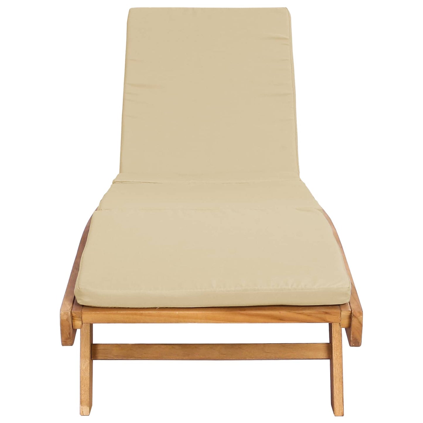 Sun Lounger Brown and Beige Polyester
