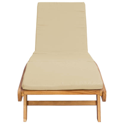 Sun Lounger Brown and Beige Polyester
