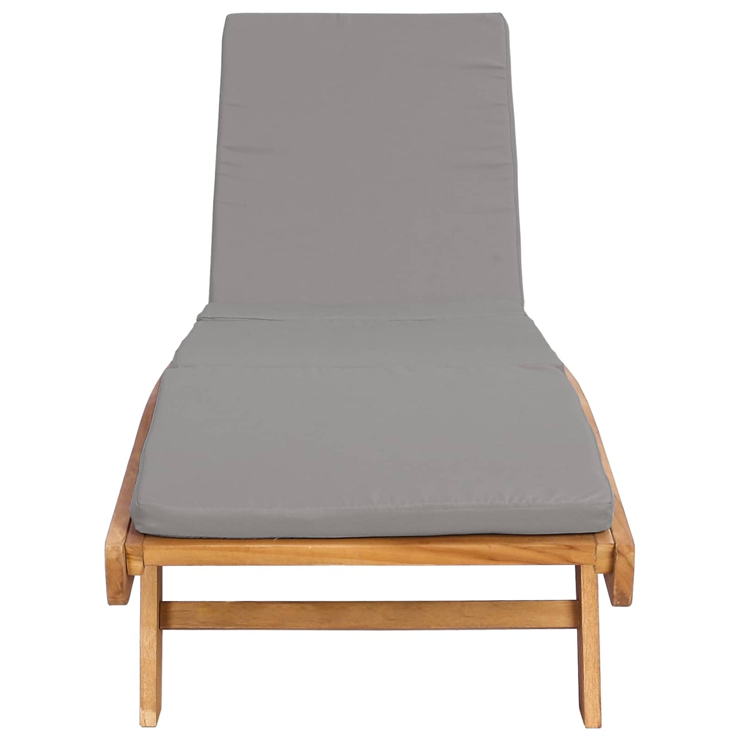Sun Lounger Brown and Light Grey Polyester