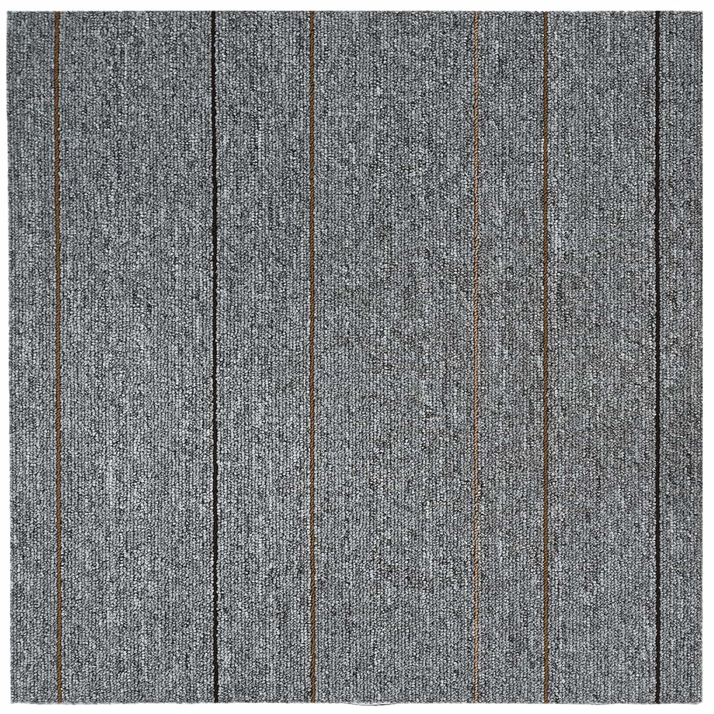 Carpet Tile Light Grey with Stripes 50 x 50 cm 36 pcs