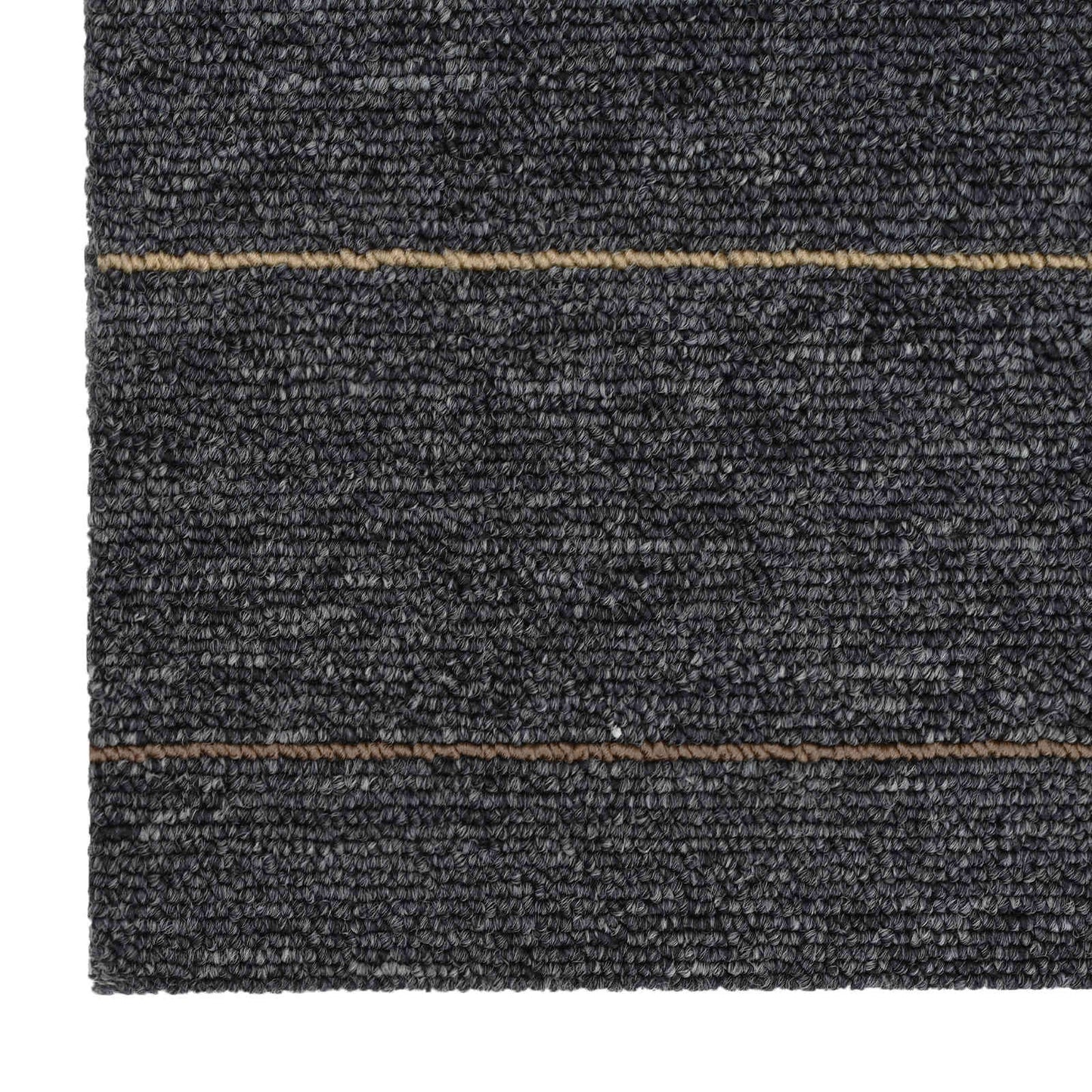 Carpet Tile Dark Grey with Stripes 50 x 50 cm 20 pcs