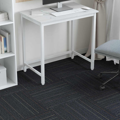 Carpet Tile Dark Grey with Stripes 50 x 50 cm 20 pcs