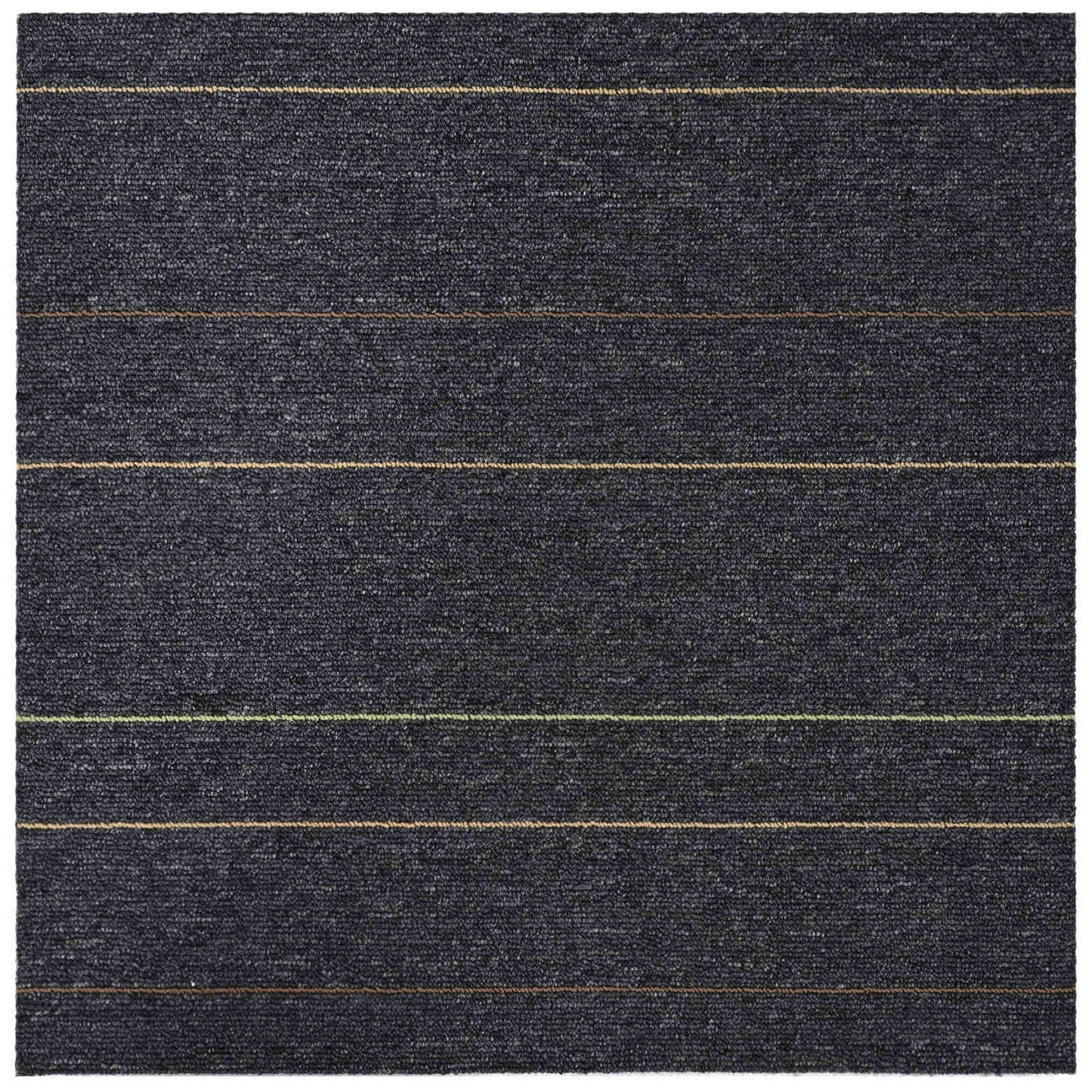 Carpet Tile Dark Grey with Stripes 50 x 50 cm 36 pcs