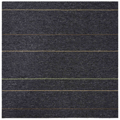 Carpet Tile Dark Grey with Stripes 50 x 50 cm 36 pcs