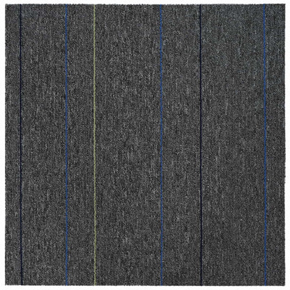 Carpet Tile Medium Grey with Stripes 50 x 50 cm 36 pcs