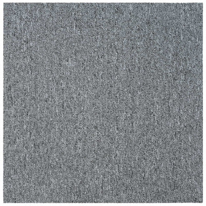 Carpet Tile Light Grey 50 x 50 cm 4 pcs PP and Bitumen
