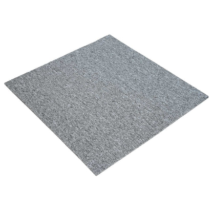Carpet Tile Light Grey 50 x 50 cm 20 pcs PP and Bitumen