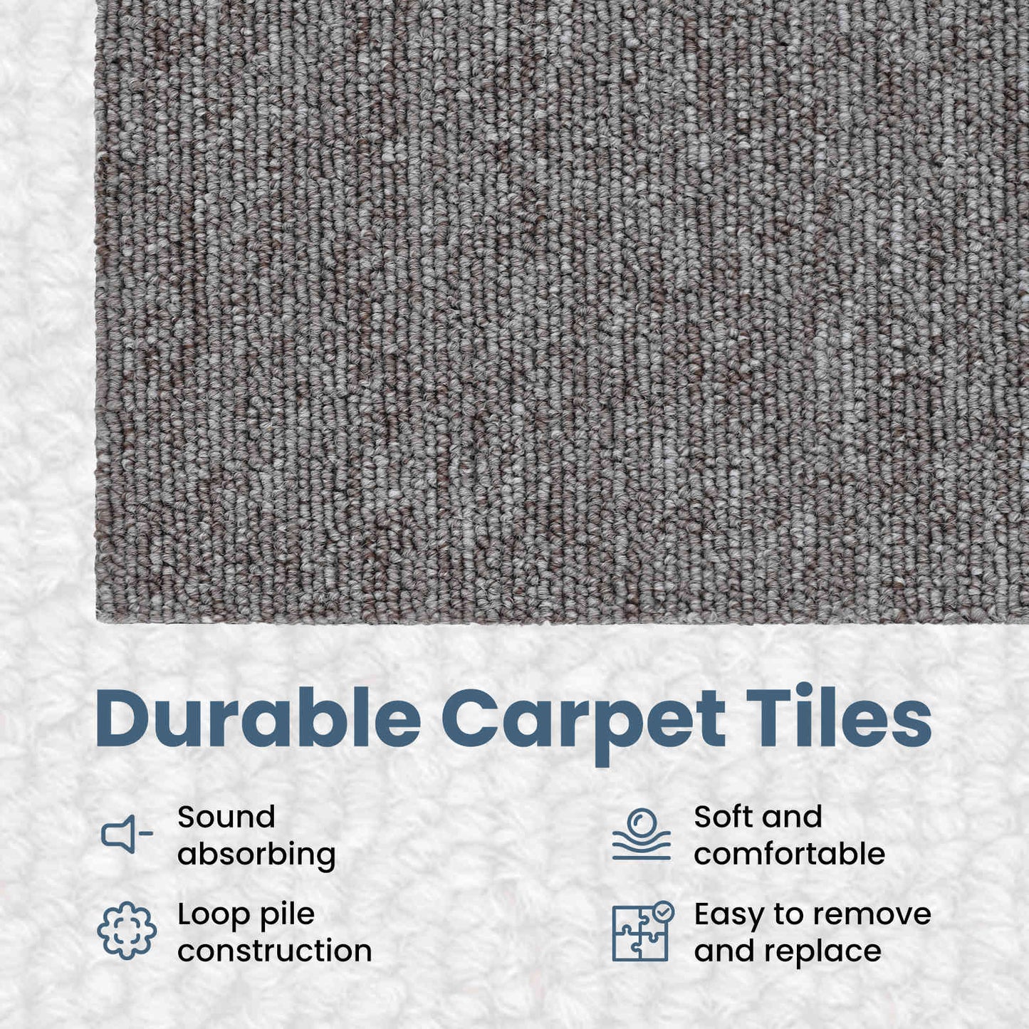 Carpet Tile Brown 50 x 50 cm 4 pcs PP and Bitumen