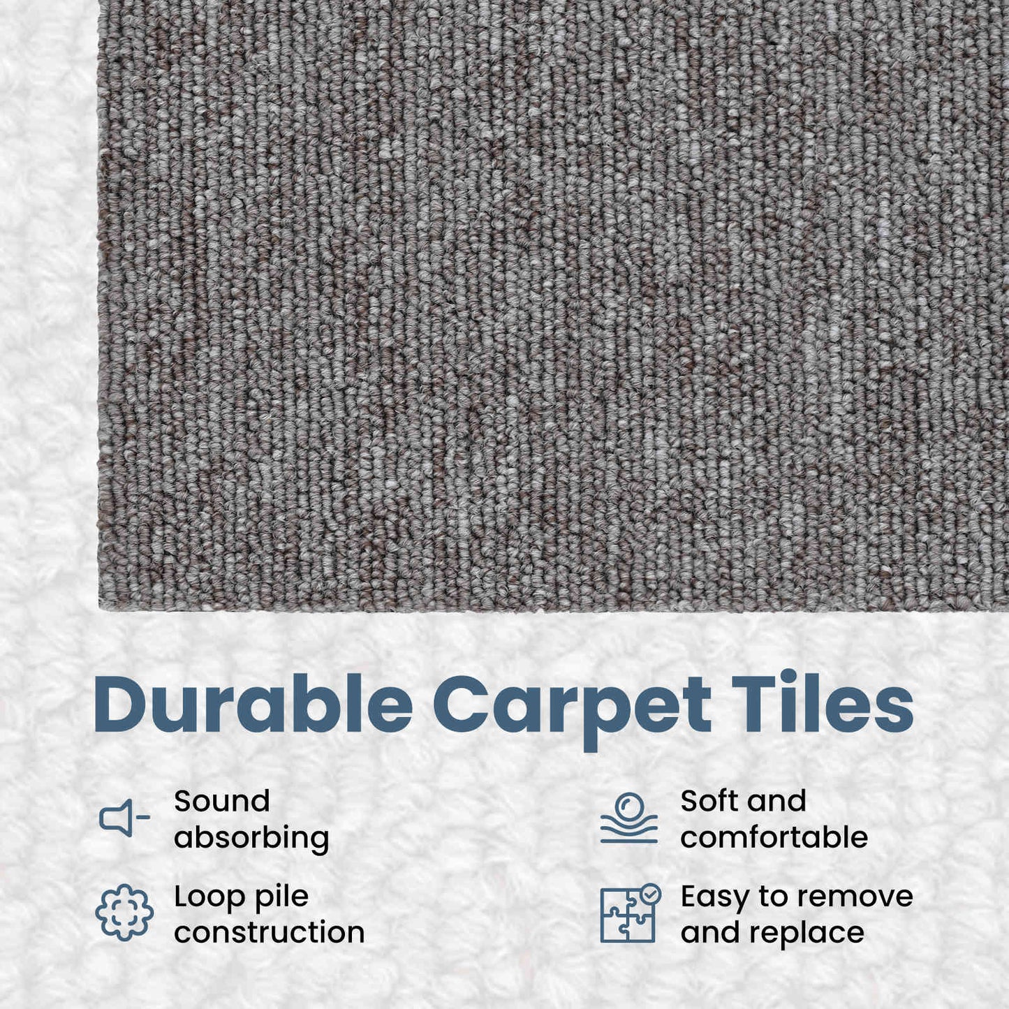 Carpet Tile Brown 50 x 50 cm 20 pcs PP and Bitumen