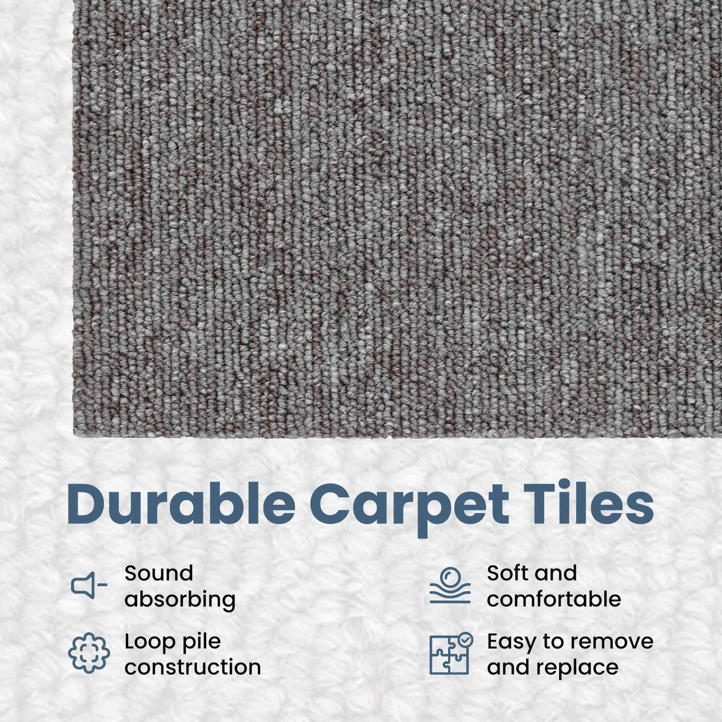 Carpet Tile Brown 50 x 50 cm 36 pcs PP and Bitumen