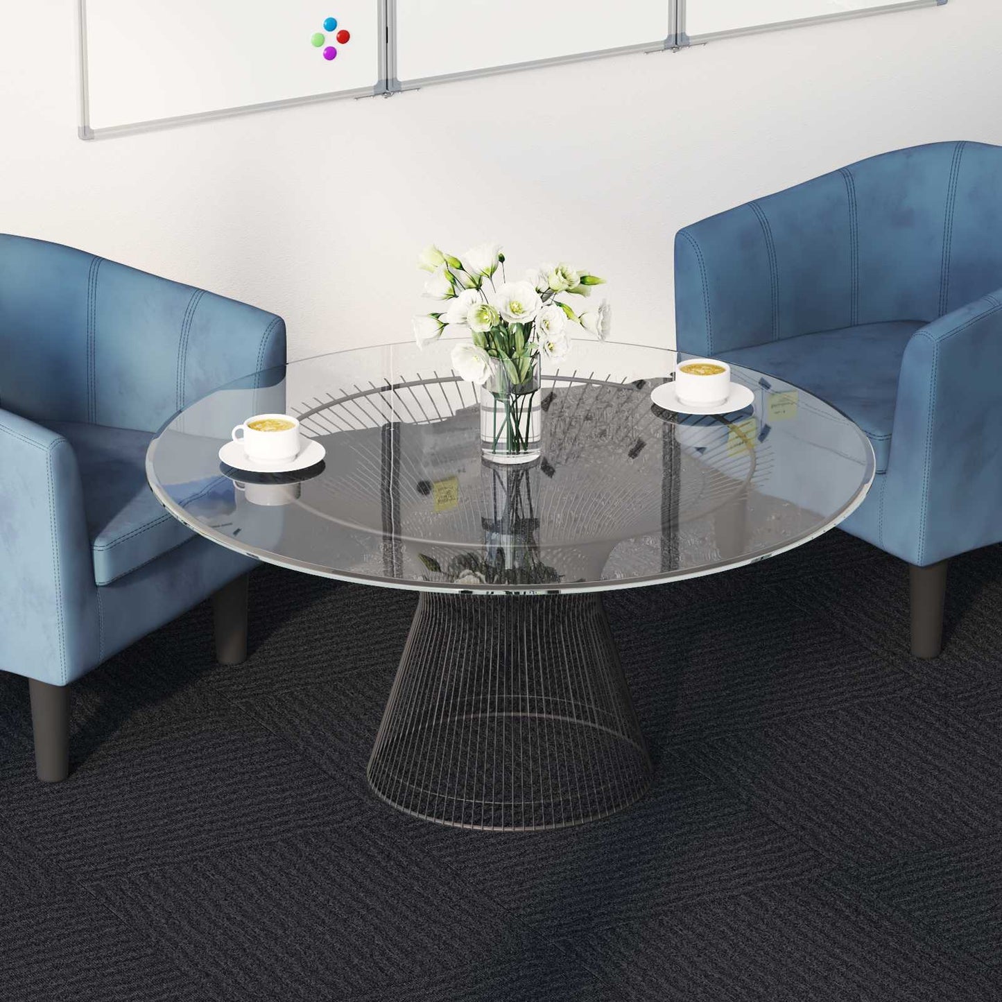 Carpet Tile Dark Grey 50 x 50 cm 36 pcs PP and Bitumen