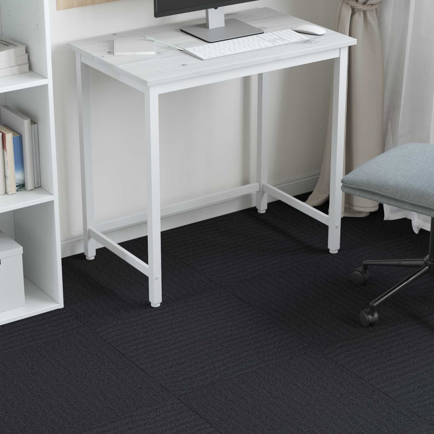 Carpet Tile Dark Grey 50 x 50 cm 36 pcs PP and Bitumen
