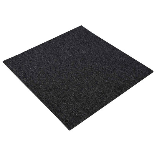Carpet Tile Dark Grey 50 x 50 cm 36 pcs PP and Bitumen