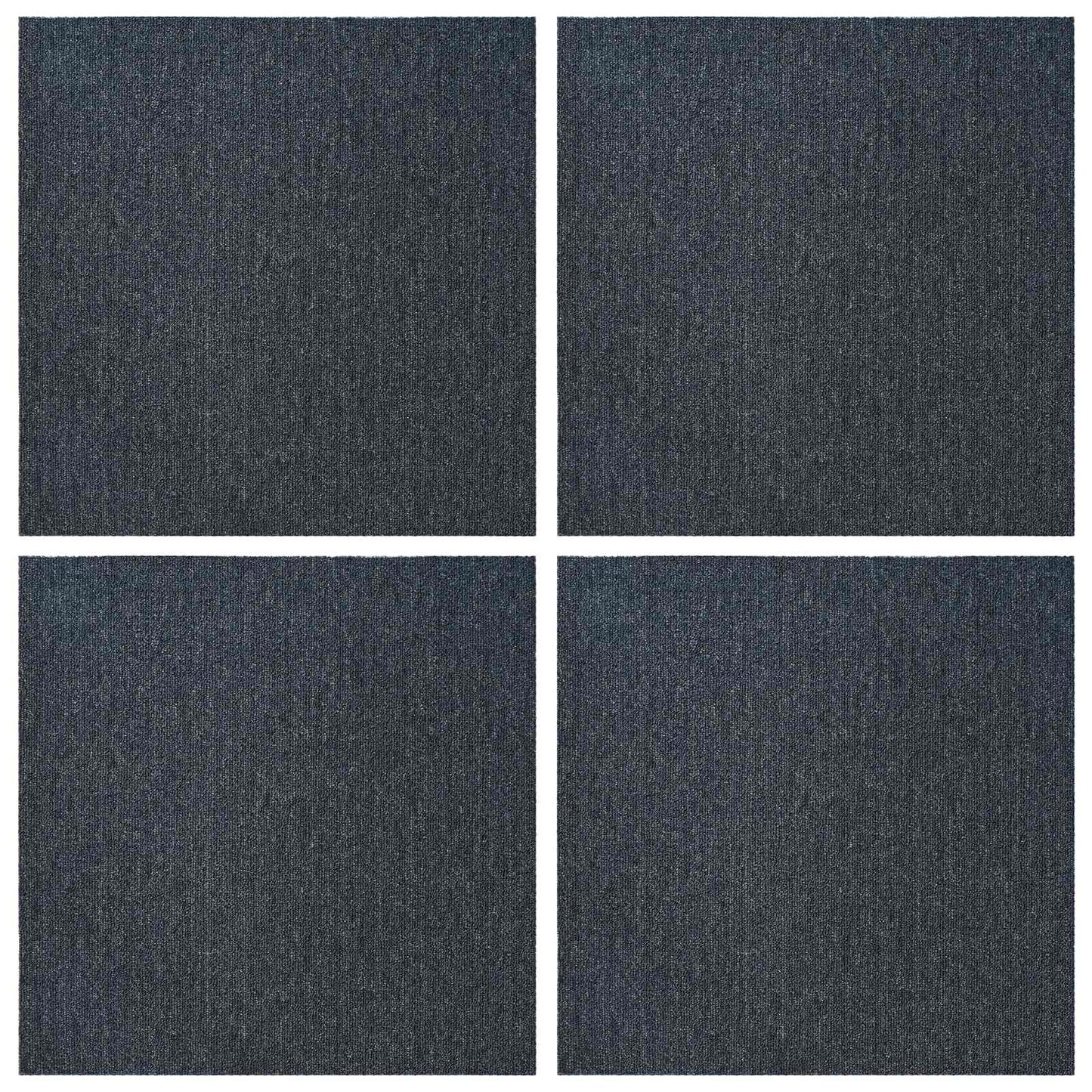 Carpet Tile Blue Grey 50 x 50 cm 4 pcs PP and Bitumen
