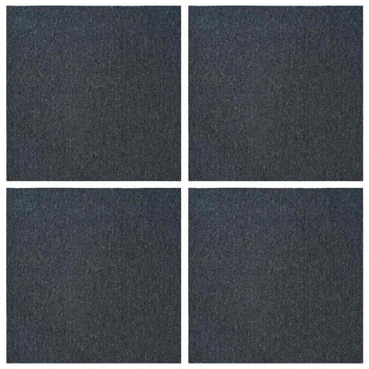 Carpet Tile Blue Grey 50 x 50 cm 4 pcs PP and Bitumen