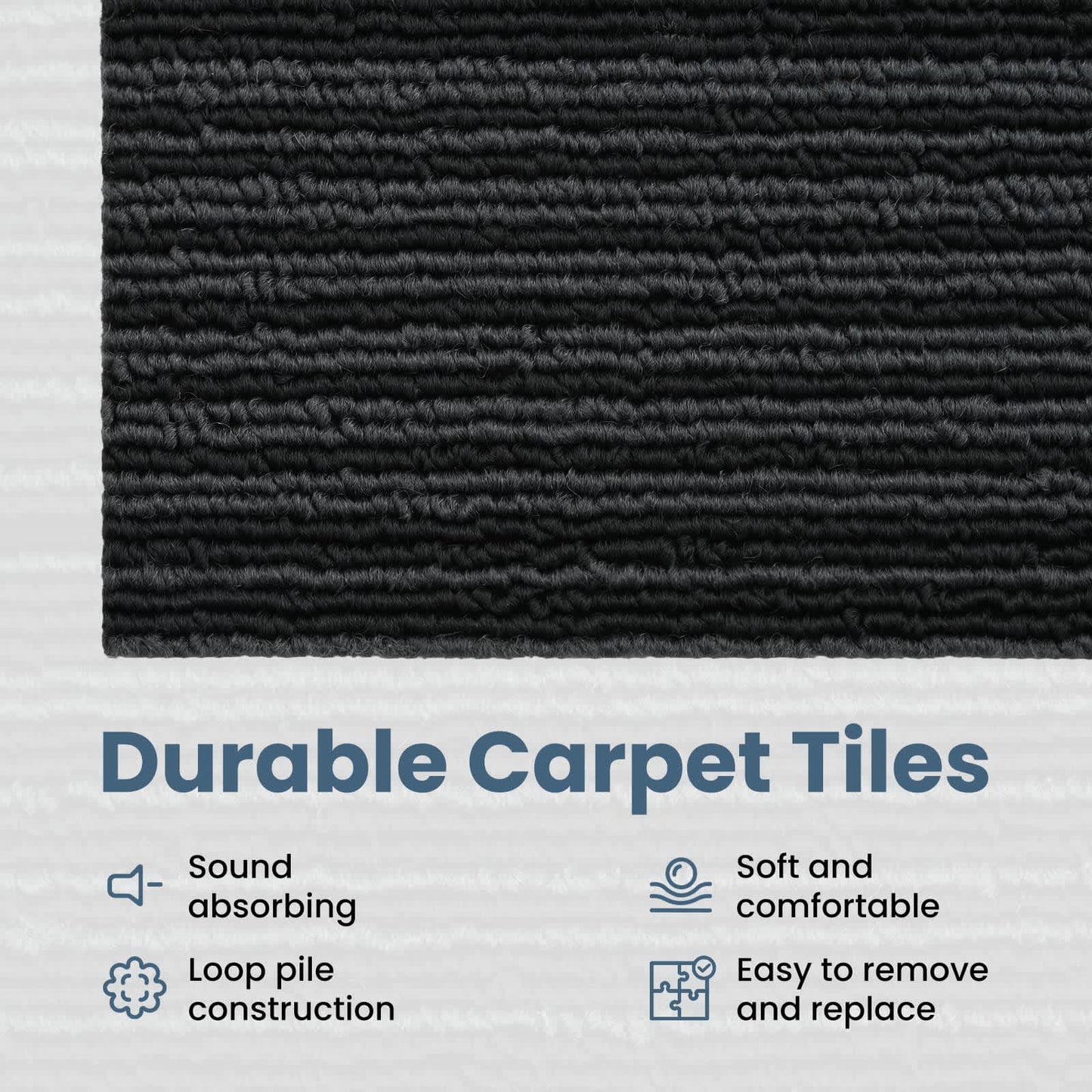 Carpet Tile Striped Light Grey 50 x 50 cm 20 pcs PP and Bitumen