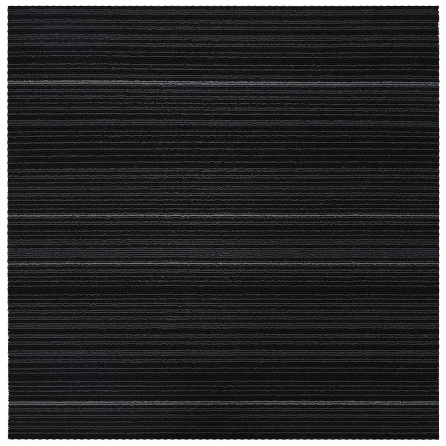 Carpet Tile Striped Dark Grey 50 x 50 cm 36 pcs PP and Bitumen