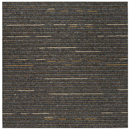 Carpet Tile Striped Light Brown 50 x 50 cm 4 pcs PP and Bitumen