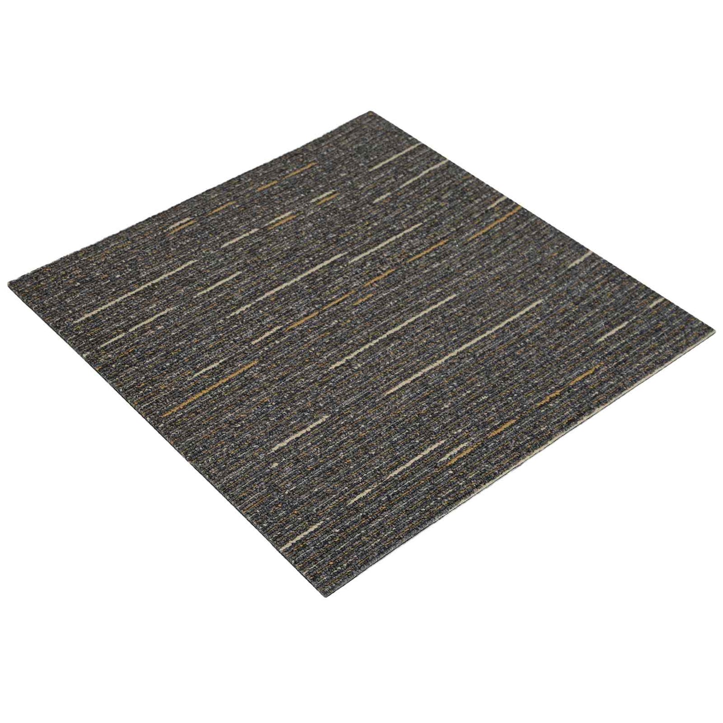 Carpet Tile Striped Light Brown 50 x 50 cm 36 pcs
