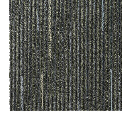 Carpet Tile Striped Light Green 50 x 50 cm 4 pcs PP and Bitumen