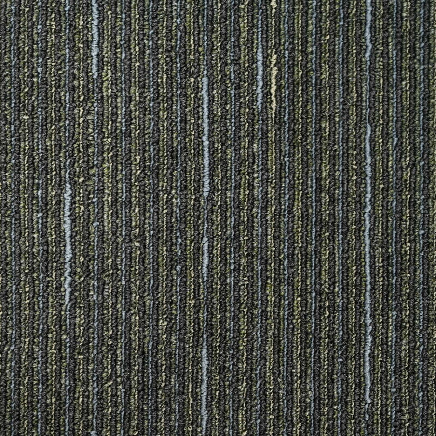 Carpet Tile Striped Light Green 50 x 50 cm 4 pcs PP and Bitumen