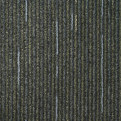 Carpet Tile Striped Light Green 50 x 50 cm 4 pcs PP and Bitumen