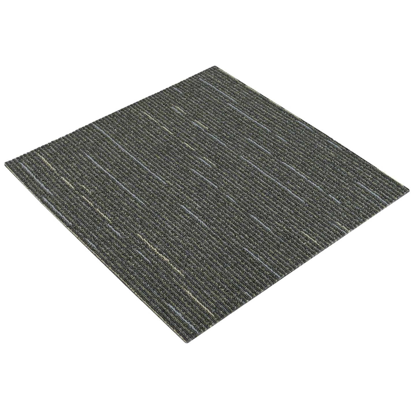 Carpet Tile Striped Light Green 50 x 50 cm 20 pcs