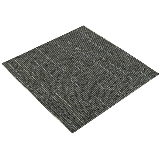 Carpet Tile Striped Light Green 50 x 50 cm 20 pcs