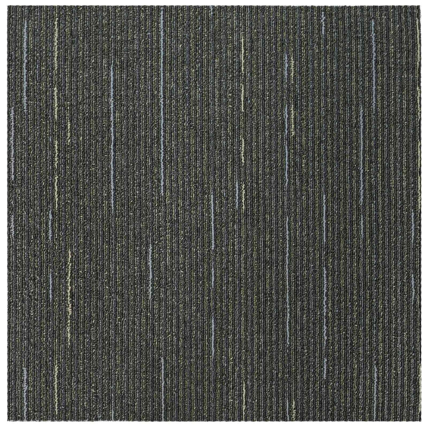 Carpet Tile Striped Light Green 50 x 50 cm 36 pcs