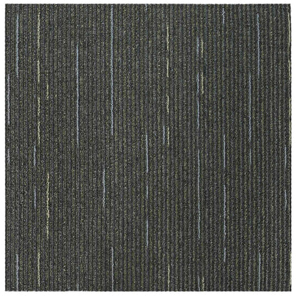 Carpet Tile Striped Light Green 50 x 50 cm 36 pcs