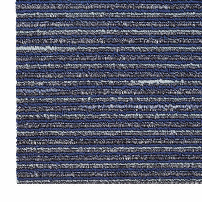 Carpet Tile Striped Blue 50 x 50 cm 4 pcs PP and Bitumen