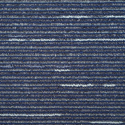 Carpet Tile Striped Blue 50 x 50 cm 4 pcs PP and Bitumen