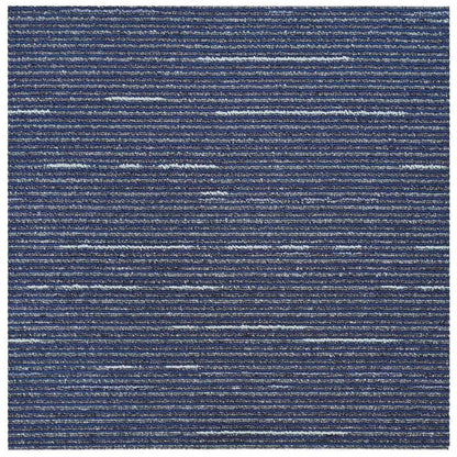 Carpet Tile Striped Blue 50 x 50 cm 20 pcs PP and Bitumen