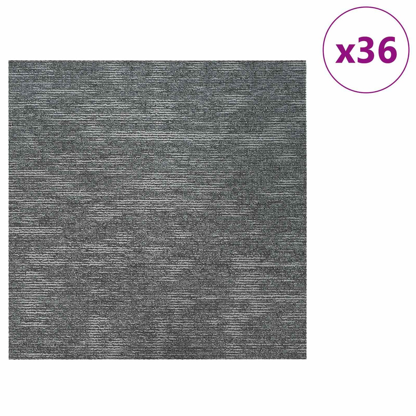 Carpet Tile Rock Grey 50 x 50 cm 36 pcs PP and Bitumen