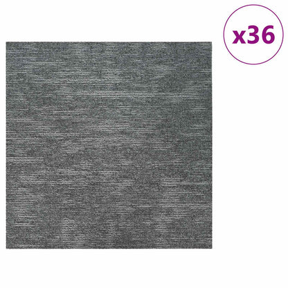 Carpet Tile Rock Grey 50 x 50 cm 36 pcs PP and Bitumen