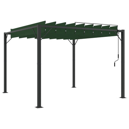 Gazebo with Louvered Roof 3 x 3 x 2.14 m Green