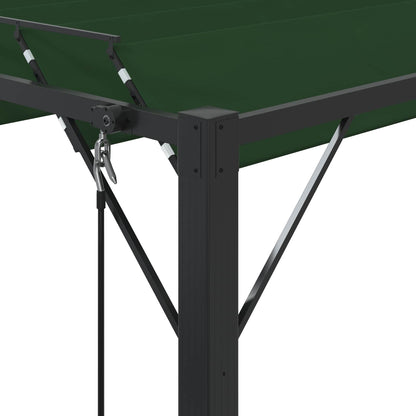 Gazebo with Louvered Roof 3 x 4 x 2.14 m Green