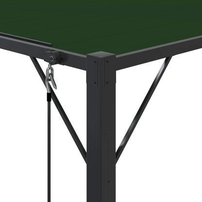Gazebo with Louvered Roof 3 x 4 x 2.14 m Green