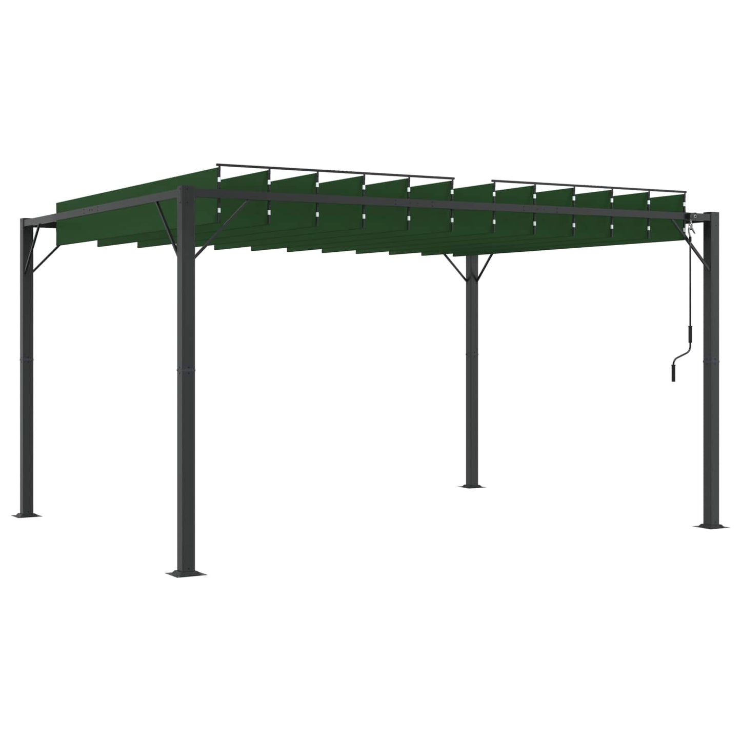 Gazebo with Louvered Roof 3 x 4 x 2.14 m Green