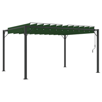 Gazebo with Louvered Roof 3 x 4 x 2.14 m Green
