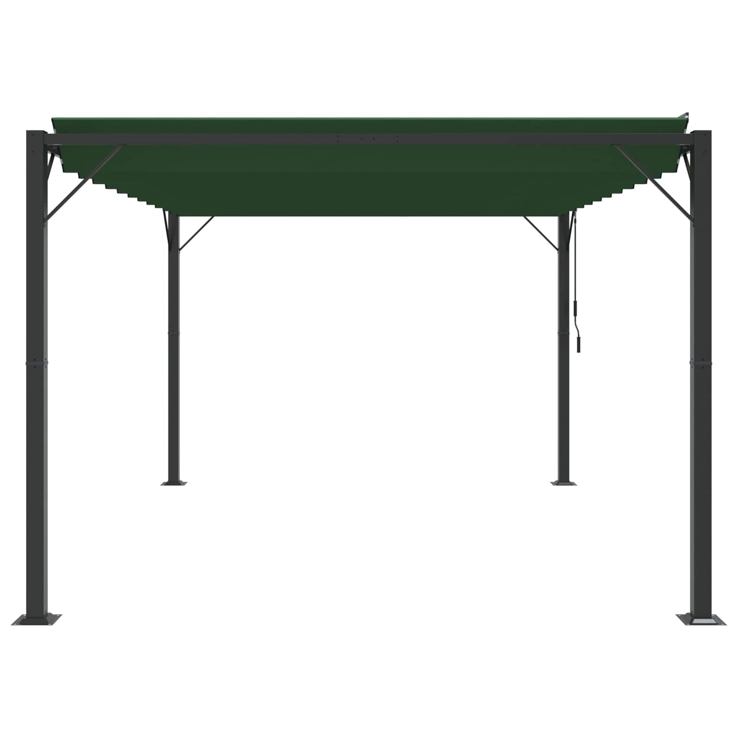 Gazebo with Louvered Roof 3 x 4 x 2.14 m Green