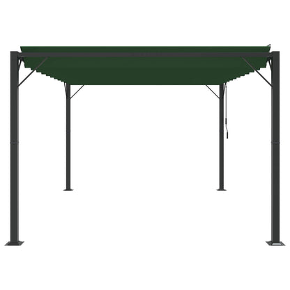 Gazebo with Louvered Roof 3 x 4 x 2.14 m Green