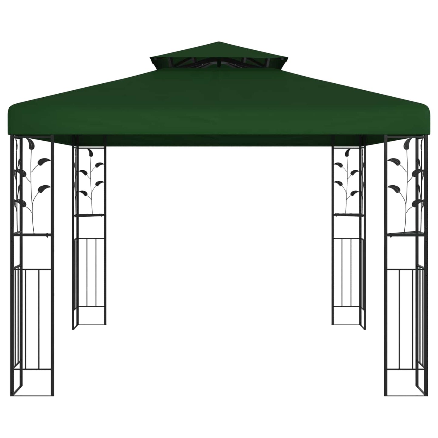 Gazebo 3 x 3 x 2.68 m Green Polyester and Steel