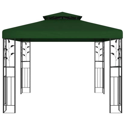 Gazebo 3 x 3 x 2.68 m Green Polyester and Steel