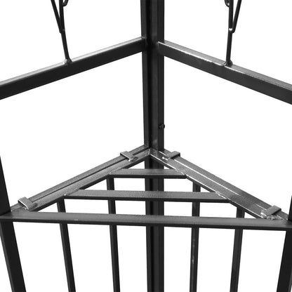 Gazebo 3.97 x 2.96 x 2.68 m Wine Red Polyester and Steel