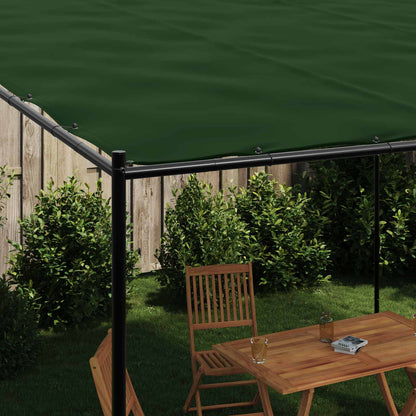 Gazebo 4 x 3.98 x 2.67 m Green Polyester and Steel