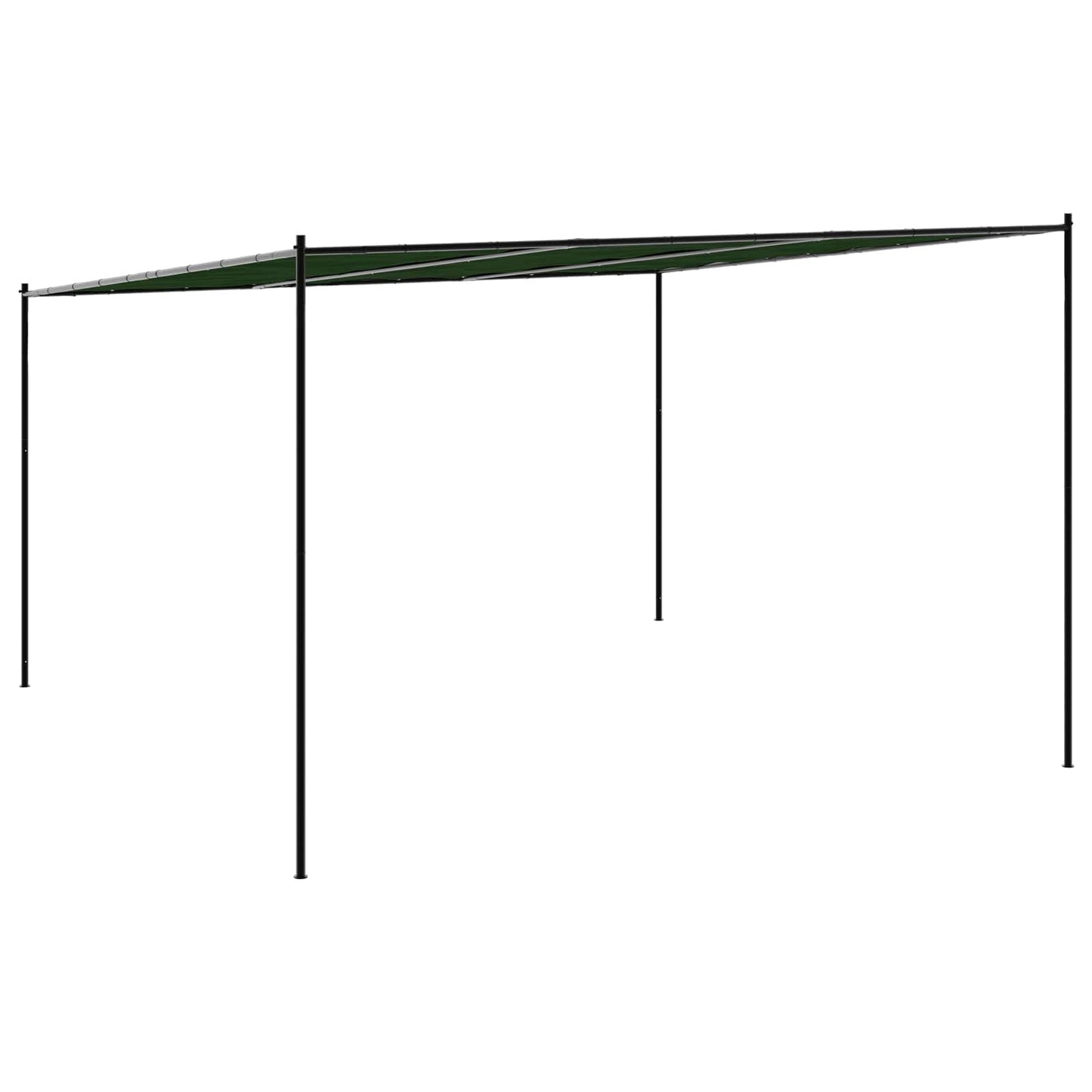 Gazebo 4 x 3.98 x 2.67 m Green Polyester and Steel