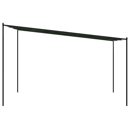 Gazebo 4 x 3.98 x 2.67 m Green Polyester and Steel