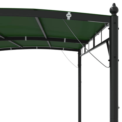 Gazebo 3 x 3 x 2.55 m Green Powder-Coated Steel and Fabric